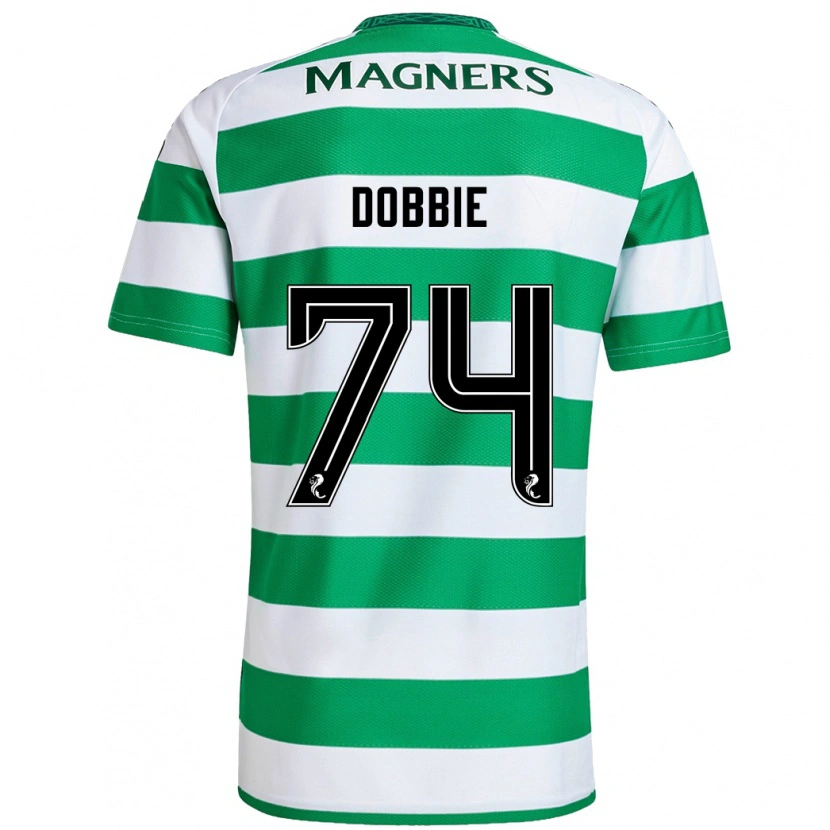 Danxen Mujer Camiseta Lewis Dobbie #74 Verde Blanco 1ª Equipación 2024/25 La Camisa