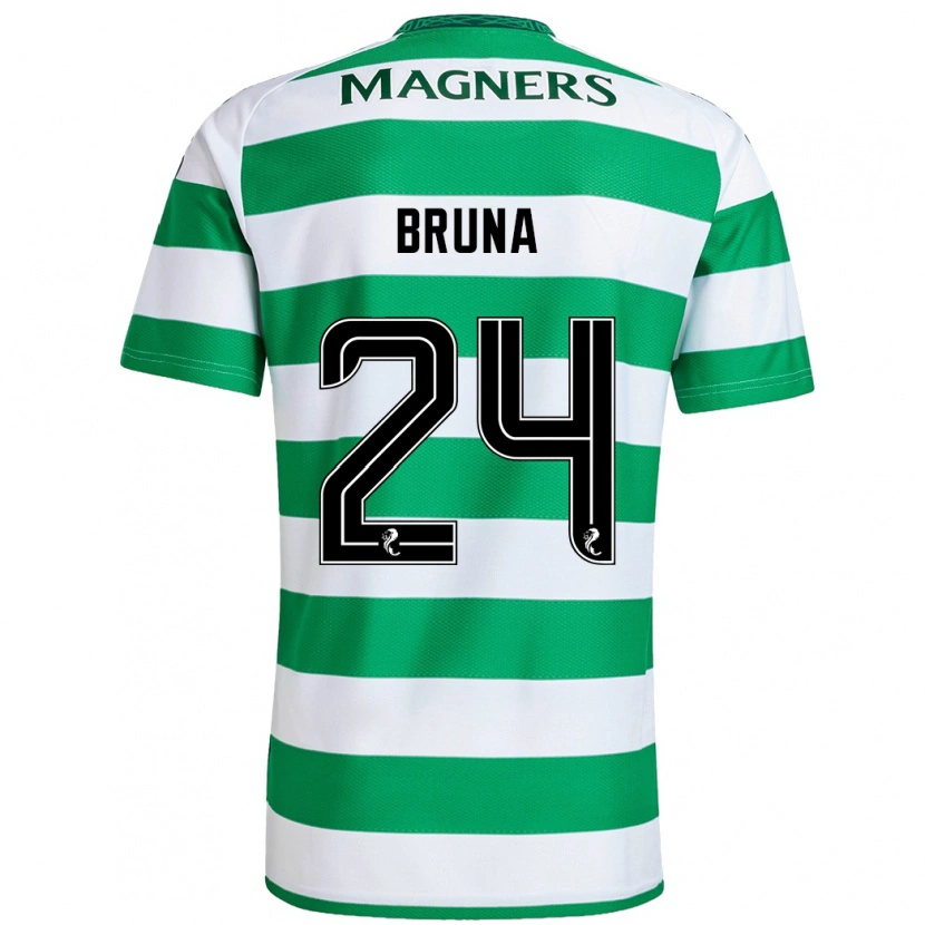 Danxen Mujer Camiseta Bruna Lourenço #24 Verde Blanco 1ª Equipación 2024/25 La Camisa