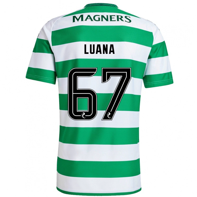 Danxen Mujer Camiseta Luana Muñoz #67 Verde Blanco 1ª Equipación 2024/25 La Camisa