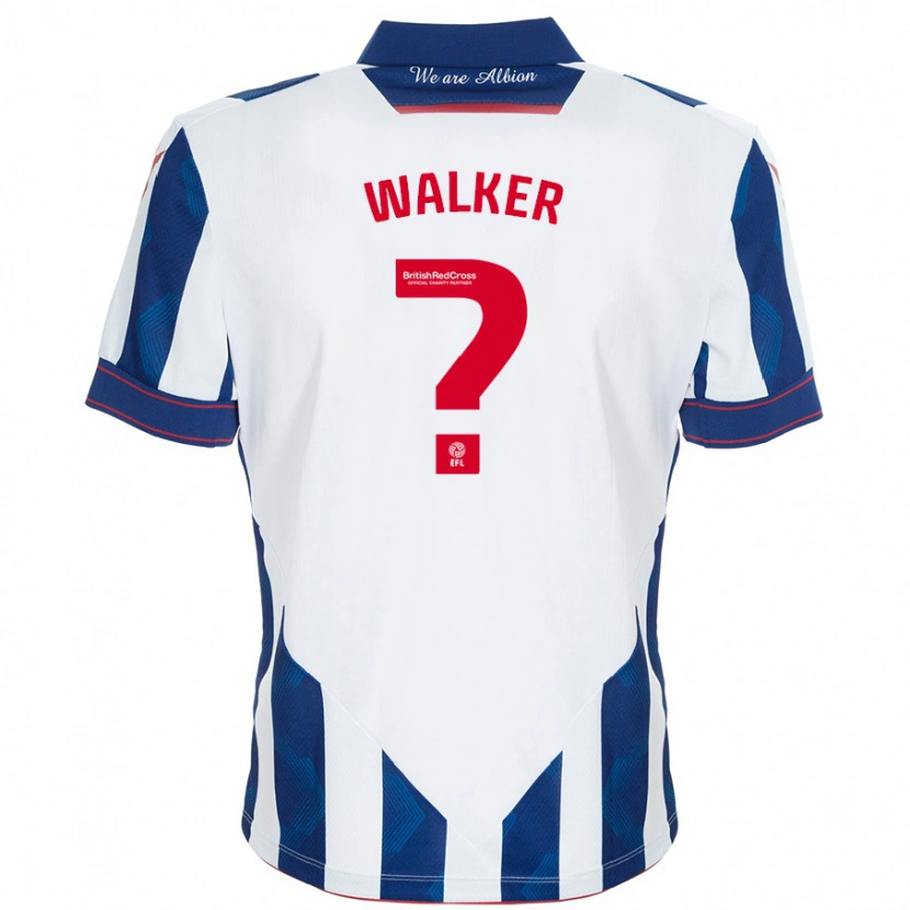 Danxen Mujer Camiseta Adriel Walker #0 Blanco Azul Oscuro 1ª Equipación 2024/25 La Camisa