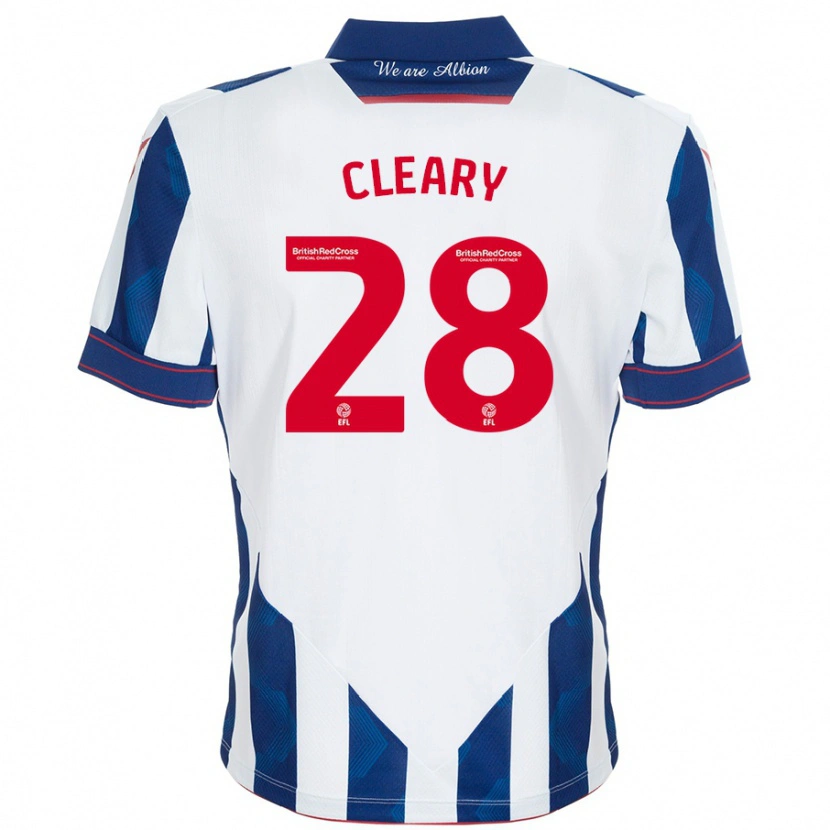 Danxen Mujer Camiseta Reyes Cleary #28 Blanco Azul Oscuro 1ª Equipación 2024/25 La Camisa