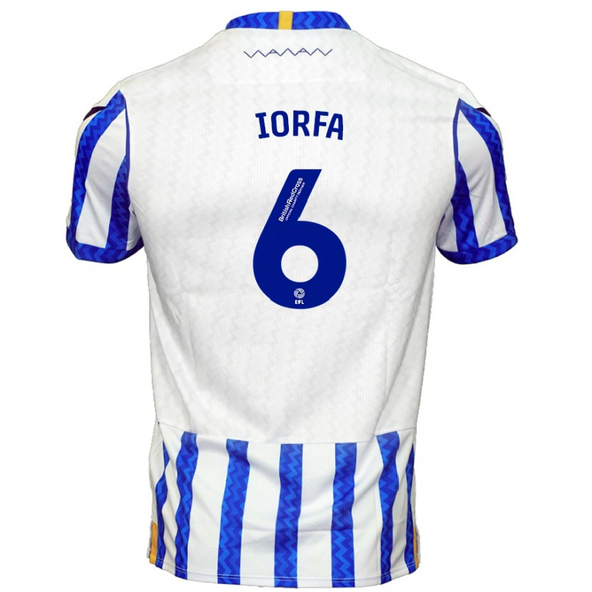 Danxen Mujer Camiseta Dominic Iorfa #6 Azul Blanco 1ª Equipación 2024/25 La Camisa