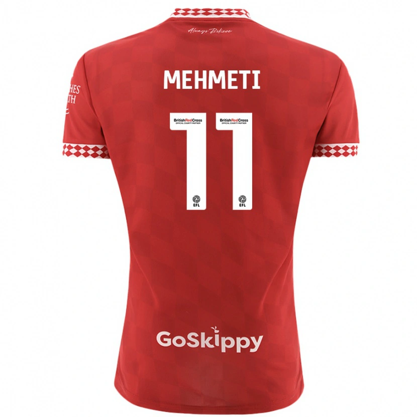 Danxen Mujer Camiseta Anis Mehmeti #11 Rojo 1ª Equipación 2024/25 La Camisa