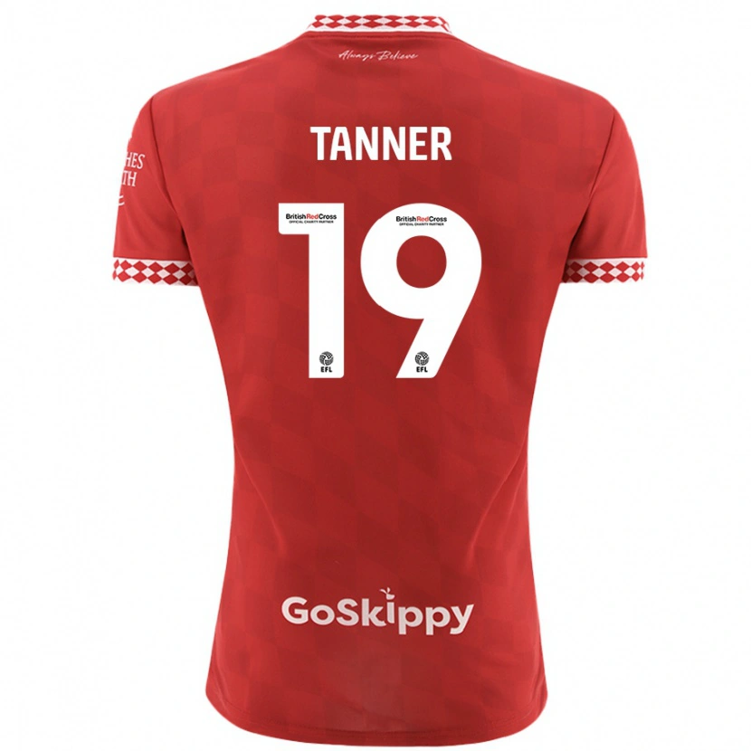 Danxen Mujer Camiseta George Tanner #19 Rojo 1ª Equipación 2024/25 La Camisa