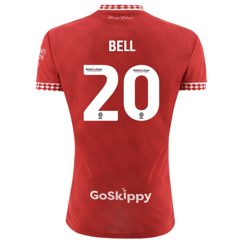 Danxen Mujer Camiseta Sam Bell #20 Rojo 1ª Equipación 2024/25 La Camisa
