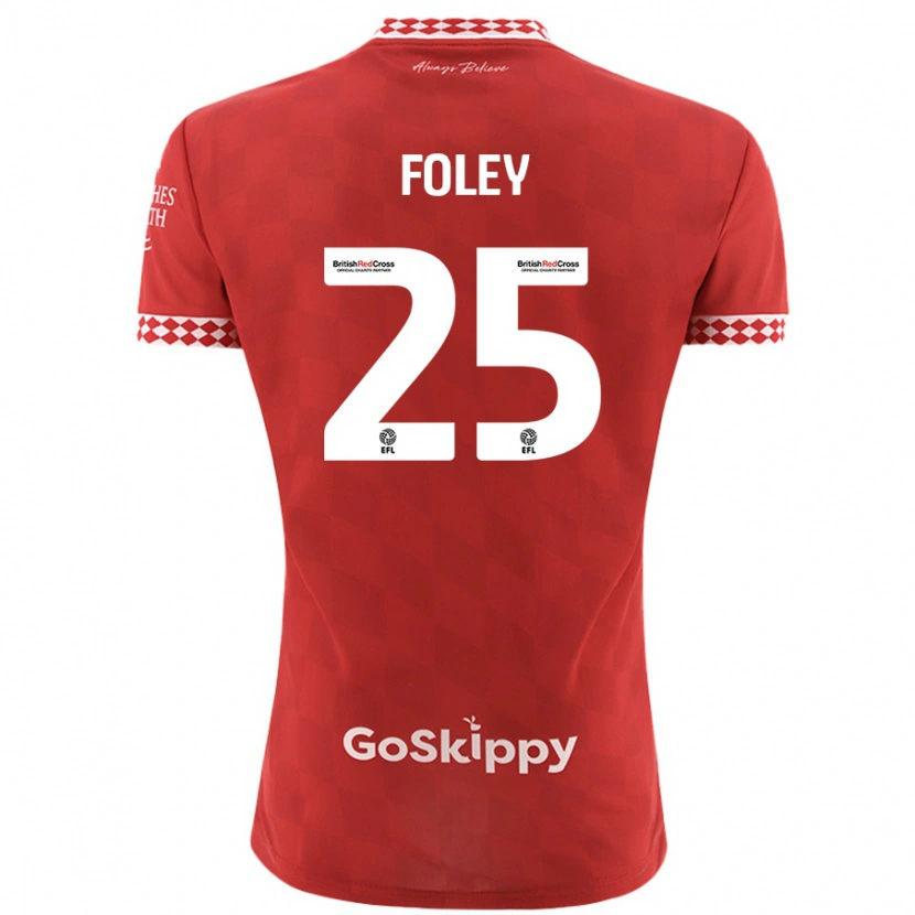 Danxen Mujer Camiseta Erin Foley #25 Rojo 1ª Equipación 2024/25 La Camisa