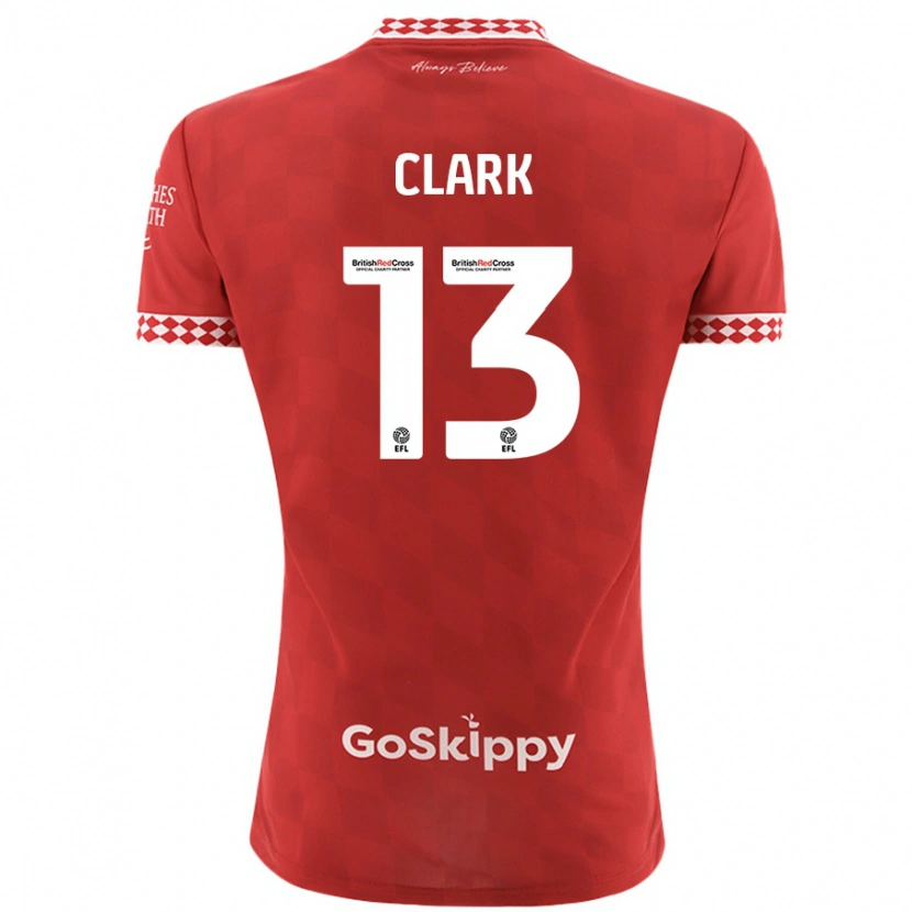 Danxen Mujer Camiseta Olivia Clark #13 Rojo 1ª Equipación 2024/25 La Camisa