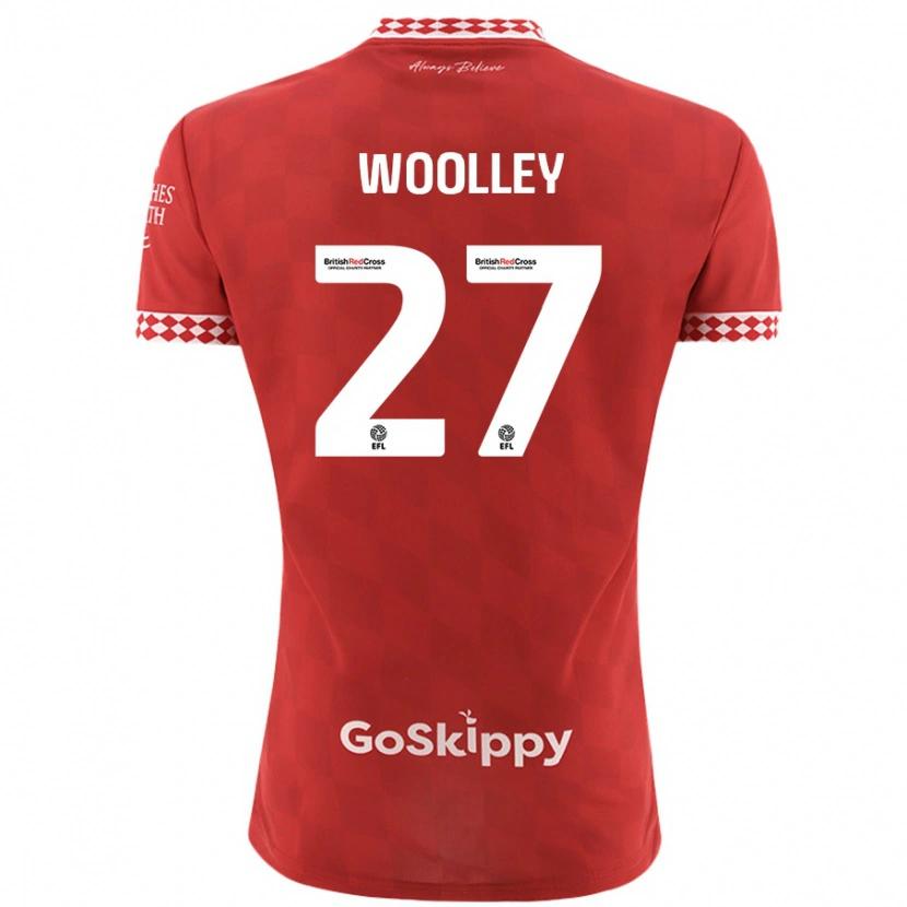 Danxen Mujer Camiseta Jesse Woolley #27 Rojo 1ª Equipación 2024/25 La Camisa