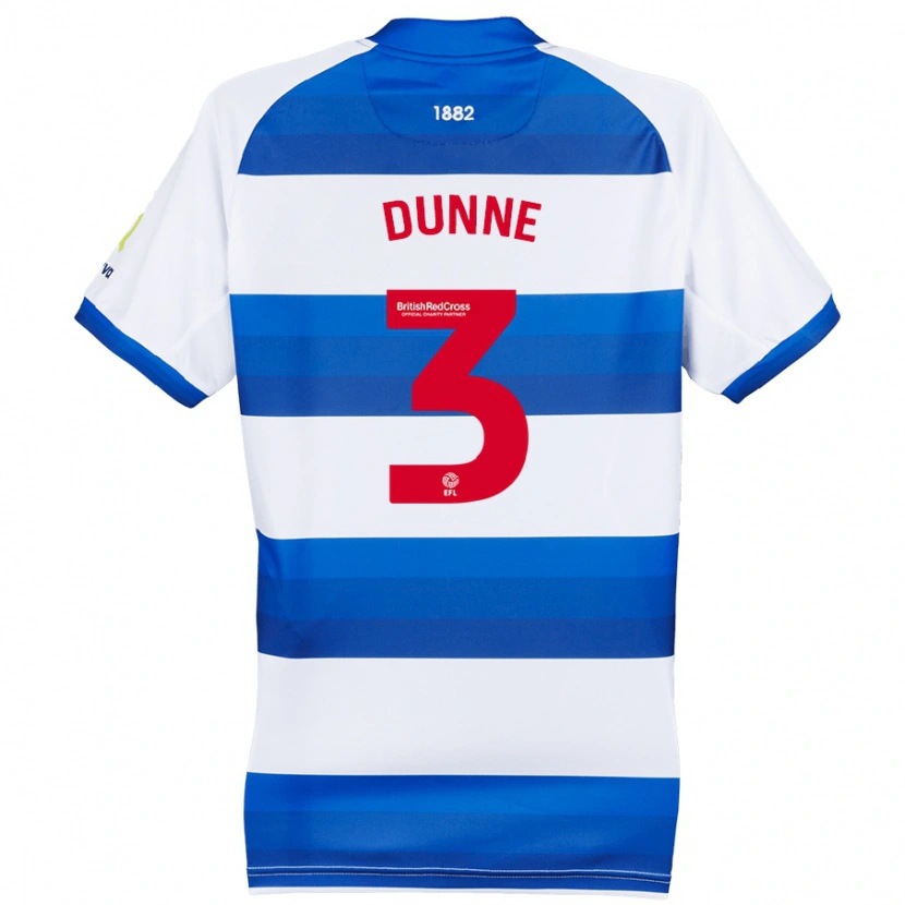 Danxen Mujer Camiseta Jimmy Dunne #3 Blanco Azul 1ª Equipación 2024/25 La Camisa