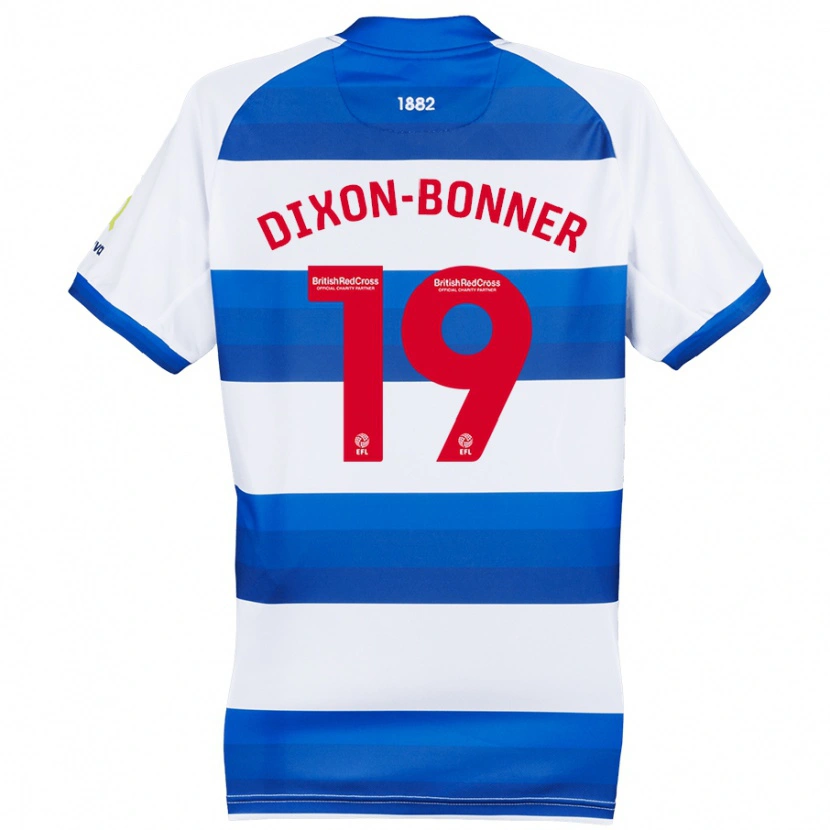 Danxen Mujer Camiseta Elijah Dixon-Bonner #19 Blanco Azul 1ª Equipación 2024/25 La Camisa