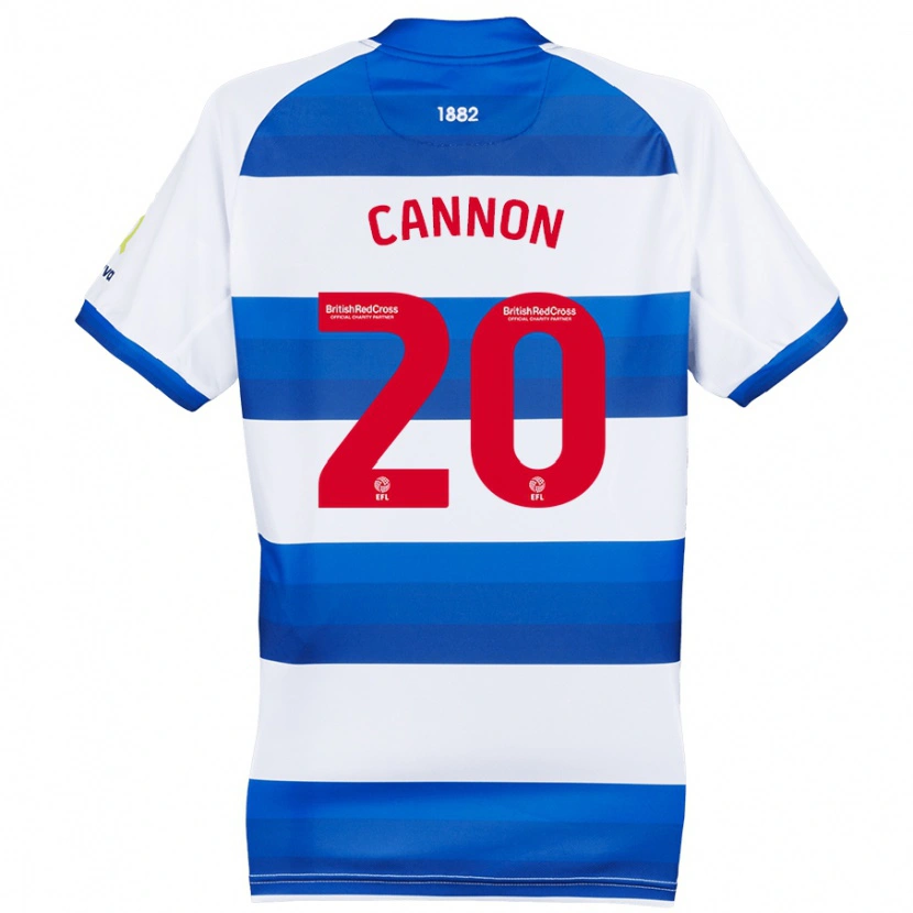Danxen Mujer Camiseta Reggie Cannon #20 Blanco Azul 1ª Equipación 2024/25 La Camisa