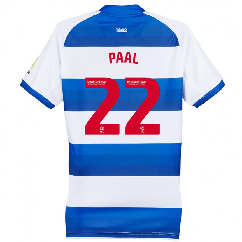 Danxen Mujer Camiseta Kenneth Paal #22 Blanco Azul 1ª Equipación 2024/25 La Camisa