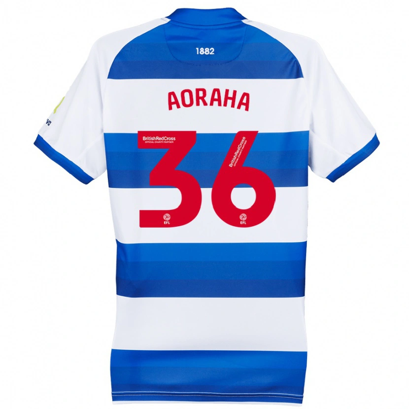 Danxen Mujer Camiseta Alexander Aoraha #36 Blanco Azul 1ª Equipación 2024/25 La Camisa