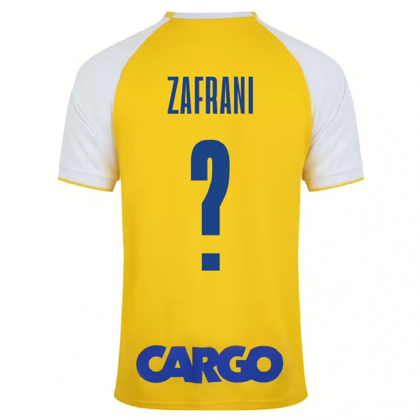 Danxen Mujer Camiseta Itay Zafrani #0 Amarillo Blanco 1ª Equipación 2024/25 La Camisa