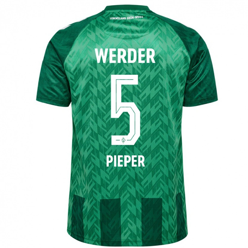 Danxen Mujer Camiseta Amos Pieper #5 Verde 1ª Equipación 2024/25 La Camisa