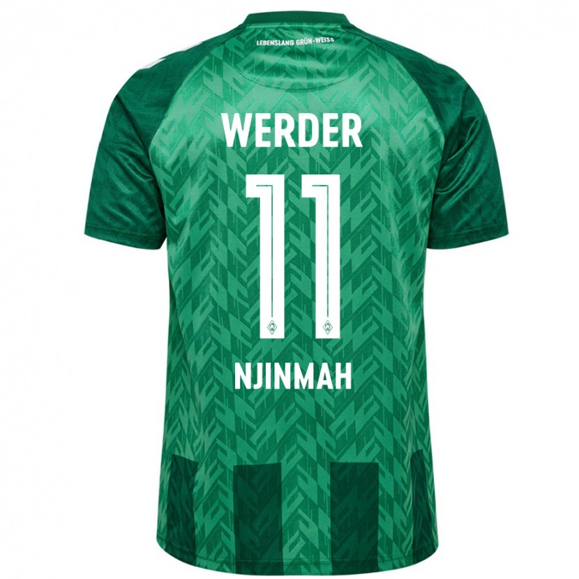 Danxen Mujer Camiseta Justin Njinmah #11 Verde 1ª Equipación 2024/25 La Camisa