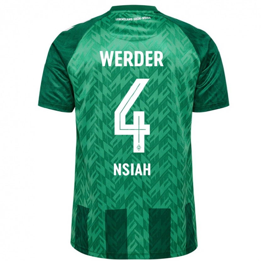 Danxen Mujer Camiseta Menson Nsiah #4 Verde 1ª Equipación 2024/25 La Camisa