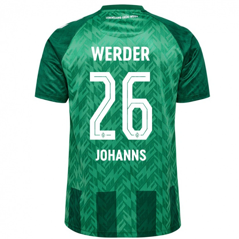 Danxen Mujer Camiseta Lennart Johanns #26 Verde 1ª Equipación 2024/25 La Camisa