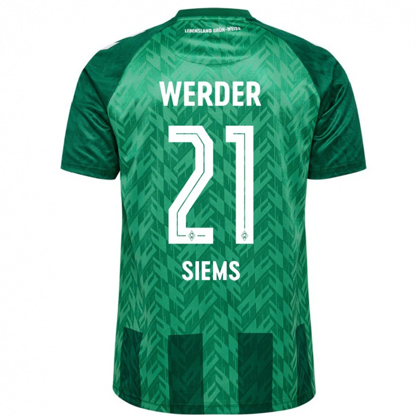 Danxen Mujer Camiseta Caroline Siems #21 Verde 1ª Equipación 2024/25 La Camisa