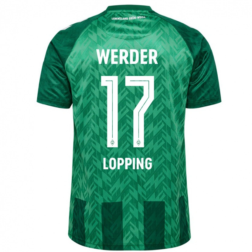Danxen Mujer Camiseta Jakob Löpping #17 Verde 1ª Equipación 2024/25 La Camisa