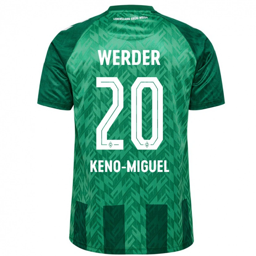 Danxen Mujer Camiseta Keno-Miguel Meyer #20 Verde 1ª Equipación 2024/25 La Camisa