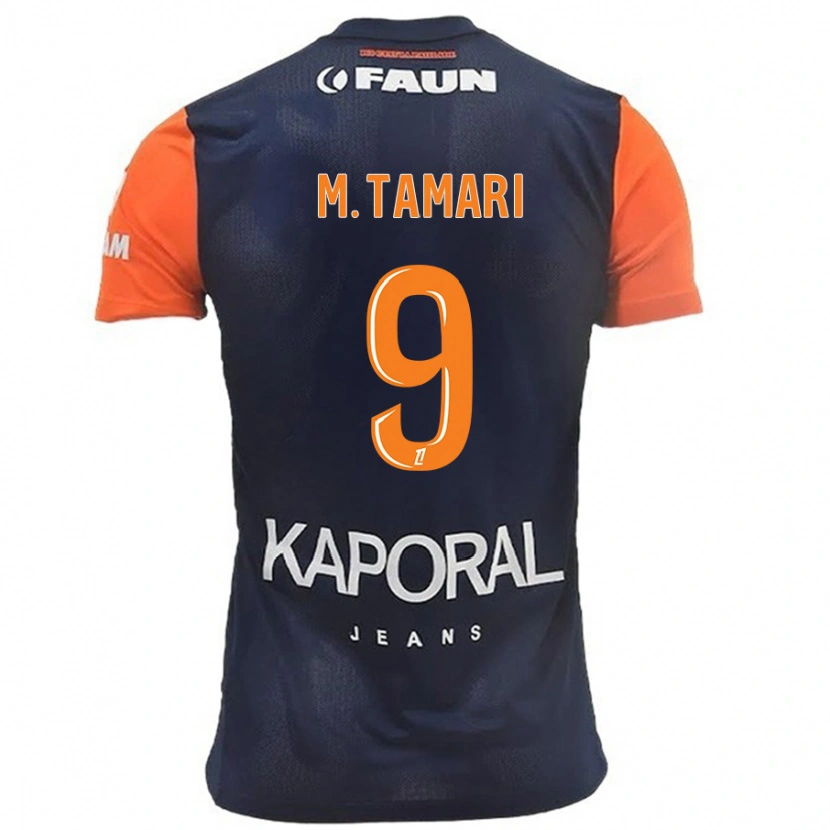 Danxen Mujer Camiseta Mousa Tamari #9 Azul Marino Naranja 1ª Equipación 2024/25 La Camisa
