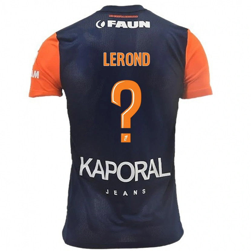 Danxen Mujer Camiseta Justine Lerond #0 Azul Marino Naranja 1ª Equipación 2024/25 La Camisa