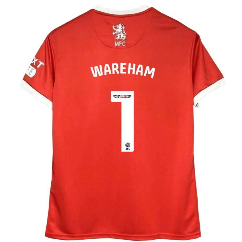 Danxen Mujer Camiseta Laura Wareham #1 Rojo Blanco 1ª Equipación 2024/25 La Camisa