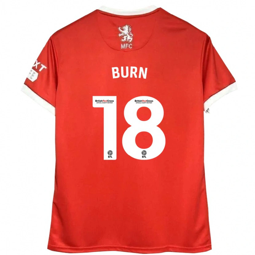 Danxen Mujer Camiseta Sarah Burn #18 Rojo Blanco 1ª Equipación 2024/25 La Camisa