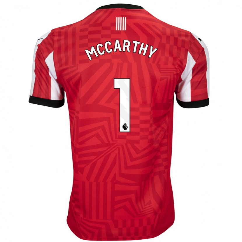 Danxen Mujer Camiseta Alex Mccarthy #1 Rojo Blanco 1ª Equipación 2024/25 La Camisa