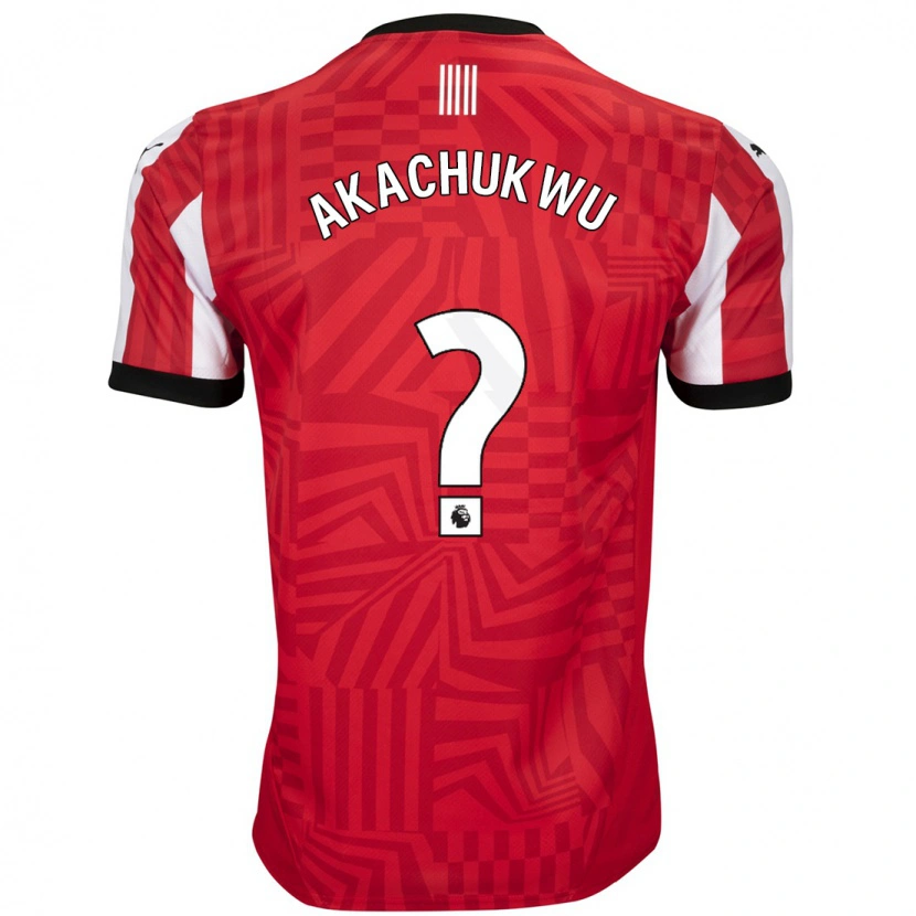 Danxen Mujer Camiseta Romeo Akachukwu #0 Rojo Blanco 1ª Equipación 2024/25 La Camisa