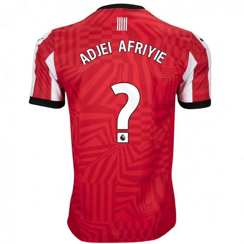 Danxen Mujer Camiseta Hansel Adjei-Afriyie #0 Rojo Blanco 1ª Equipación 2024/25 La Camisa
