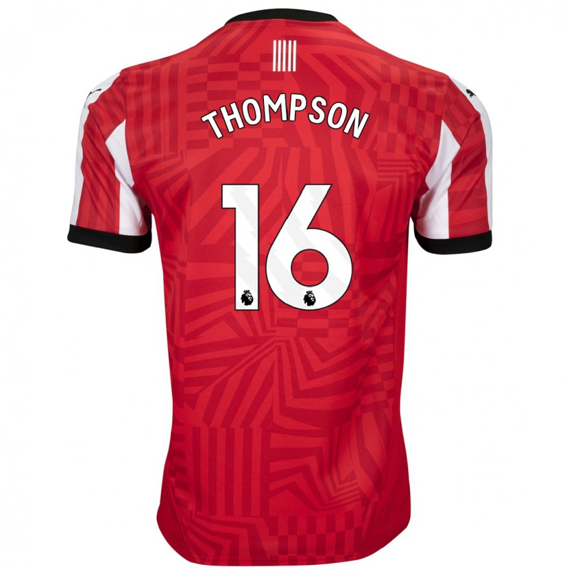 Danxen Mujer Camiseta Emma Thompson #16 Rojo Blanco 1ª Equipación 2024/25 La Camisa