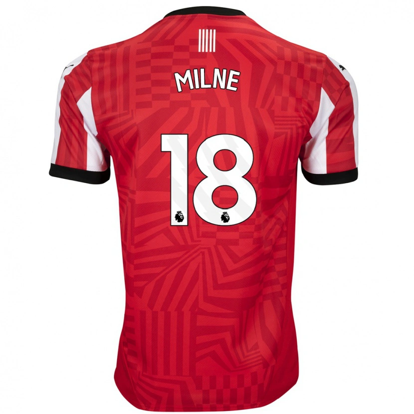 Danxen Mujer Camiseta Izzy Milne #18 Rojo Blanco 1ª Equipación 2024/25 La Camisa
