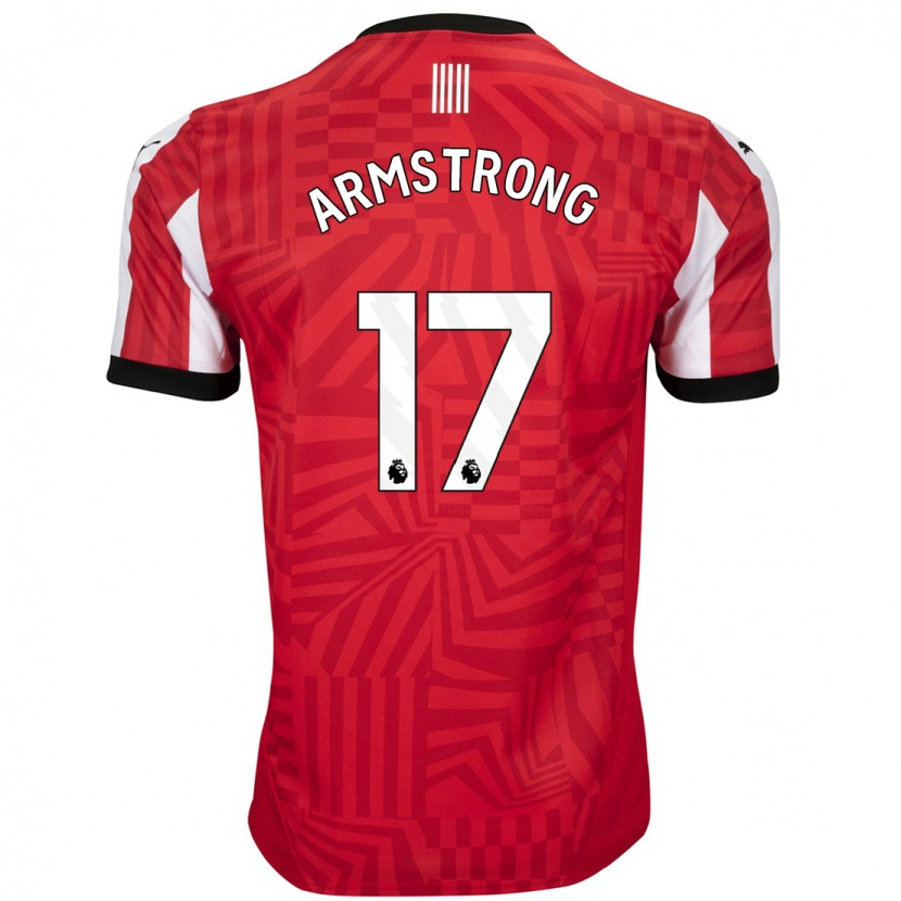 Danxen Mujer Camiseta Stuart Armstrong #17 Rojo Blanco 1ª Equipación 2024/25 La Camisa