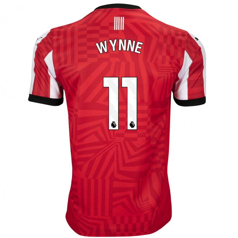 Danxen Mujer Camiseta Megan Wynne #11 Rojo Blanco 1ª Equipación 2024/25 La Camisa