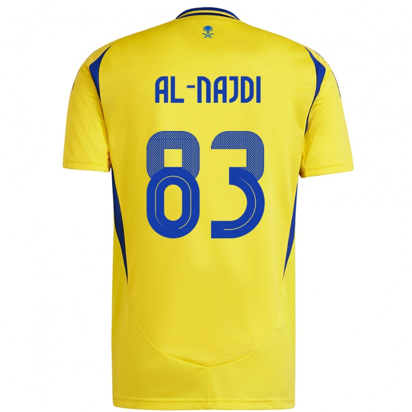 Danxen Mujer Camiseta Salem Al-Najdi #83 Amarillo Azul 1ª Equipación 2024/25 La Camisa