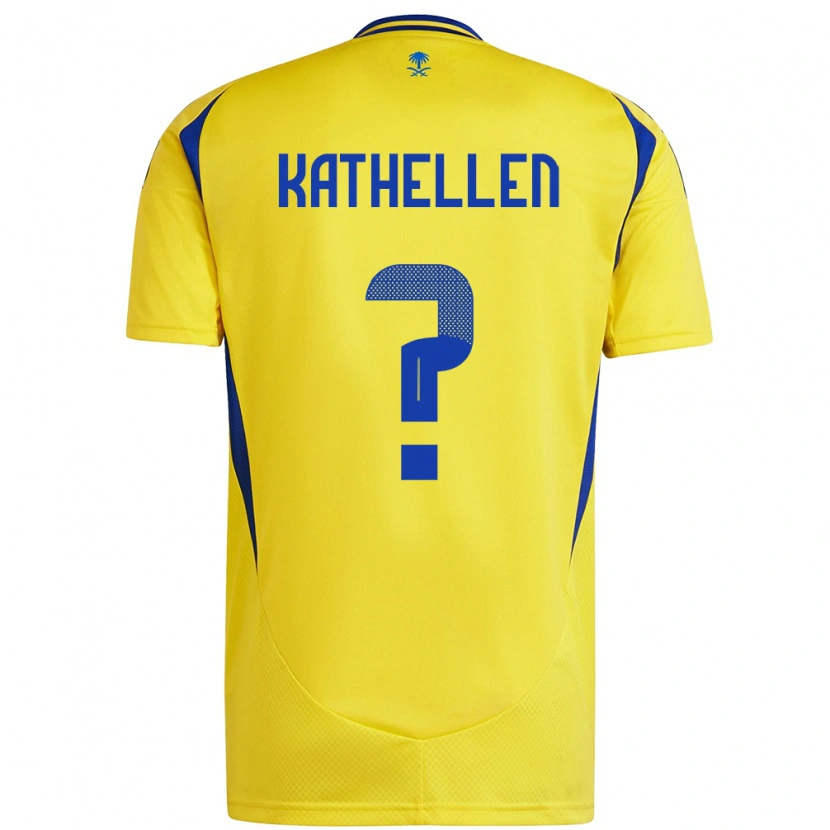 Danxen Mujer Camiseta Kathellen #0 Amarillo Azul 1ª Equipación 2024/25 La Camisa