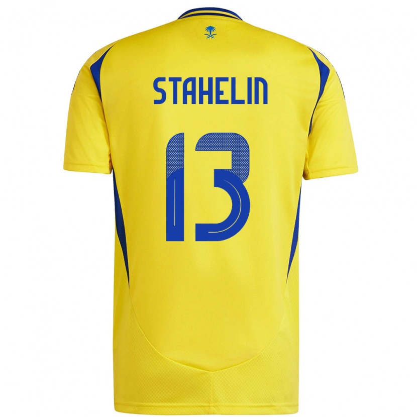 Danxen Mujer Camiseta Izabela Stahelin #13 Amarillo Azul 1ª Equipación 2024/25 La Camisa