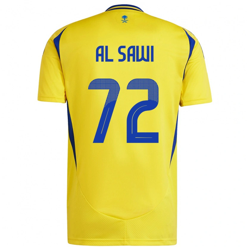 Danxen Mujer Camiseta Etaf Al-Sawi #72 Amarillo Azul 1ª Equipación 2024/25 La Camisa