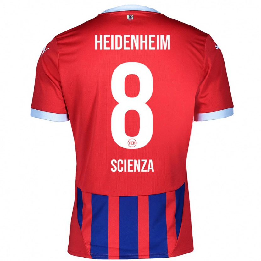 Danxen Mujer Camiseta Léo Scienza #8 Rojo Azul 1ª Equipación 2024/25 La Camisa