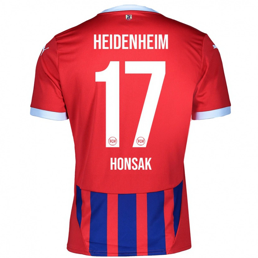 Danxen Mujer Camiseta Mathias Honsak #17 Rojo Azul 1ª Equipación 2024/25 La Camisa