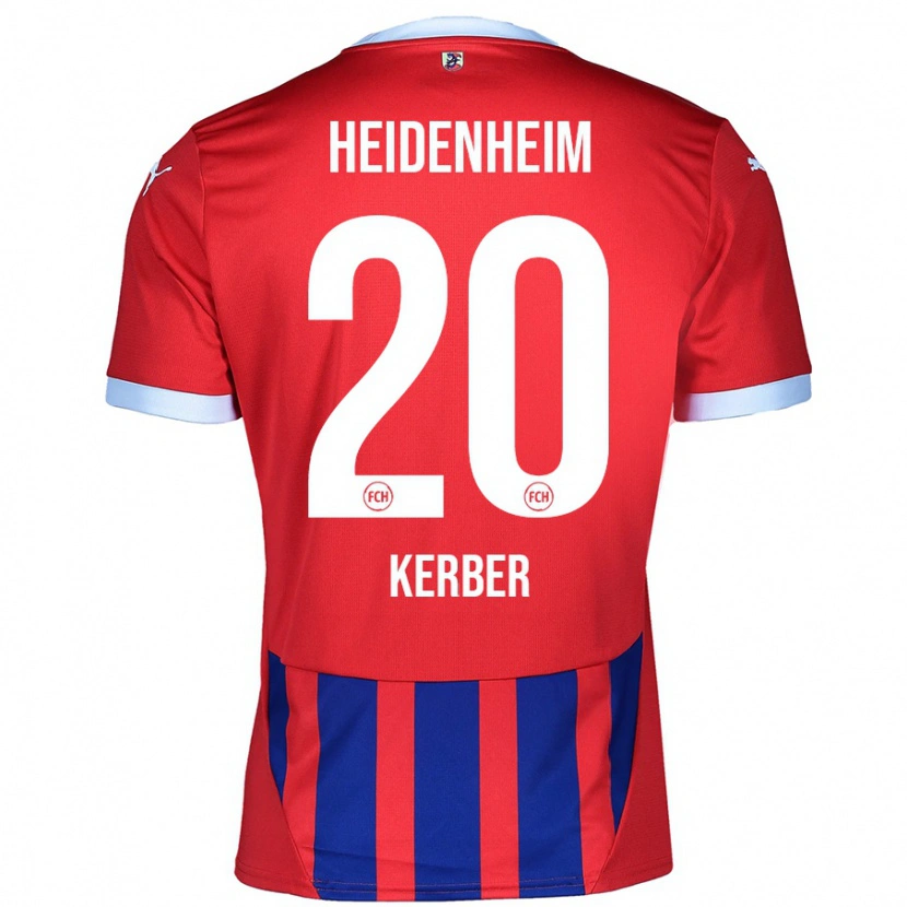 Danxen Mujer Camiseta Luca Kerber #20 Rojo Azul 1ª Equipación 2024/25 La Camisa