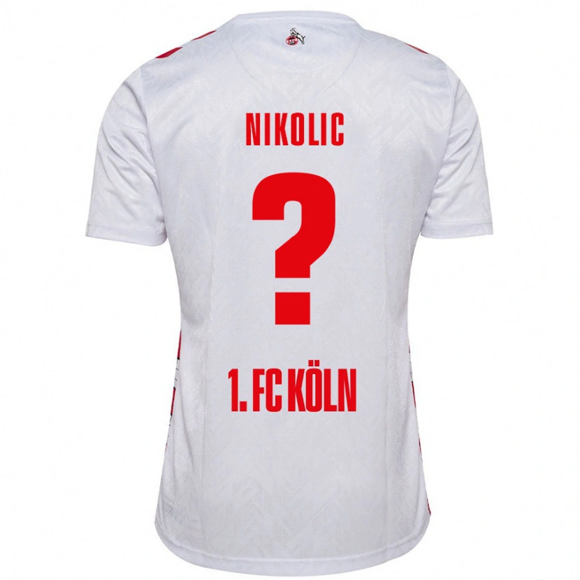 Danxen Mujer Camiseta Milan Nikolic #0 Blanco Rojo 1ª Equipación 2024/25 La Camisa