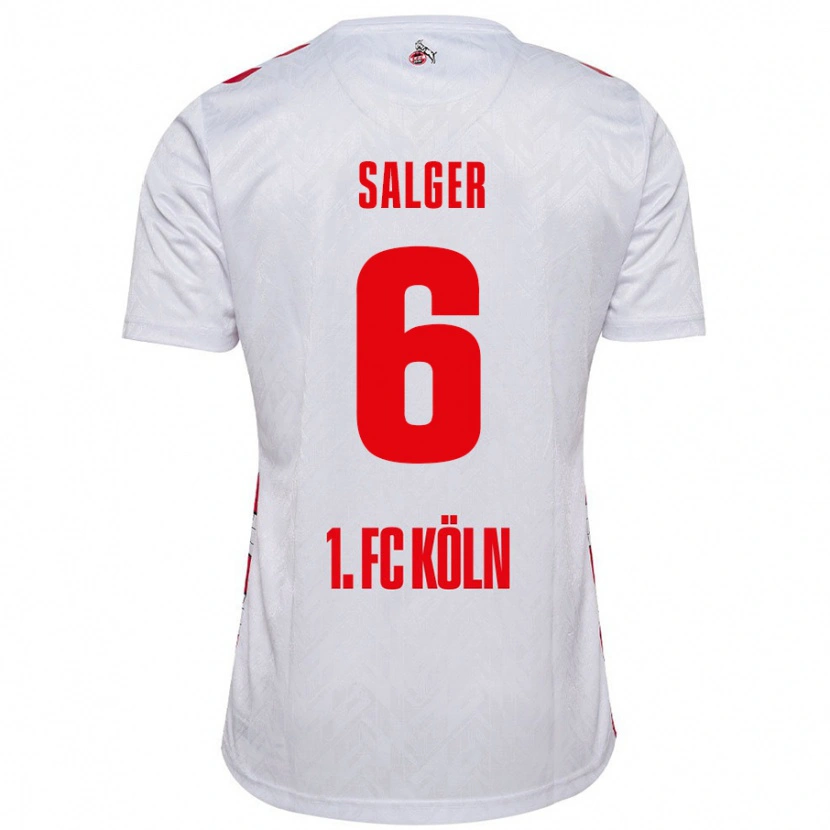 Danxen Mujer Camiseta Stephan Salger #6 Blanco Rojo 1ª Equipación 2024/25 La Camisa