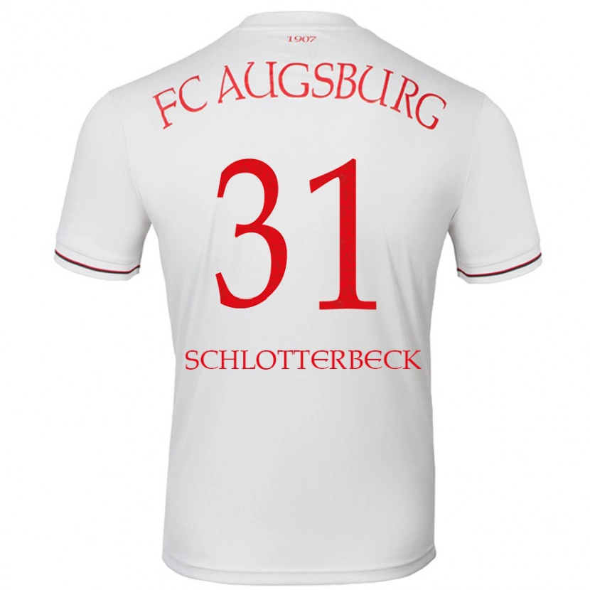 Danxen Mujer Camiseta Keven Schlotterbeck #31 Blanco 1ª Equipación 2024/25 La Camisa