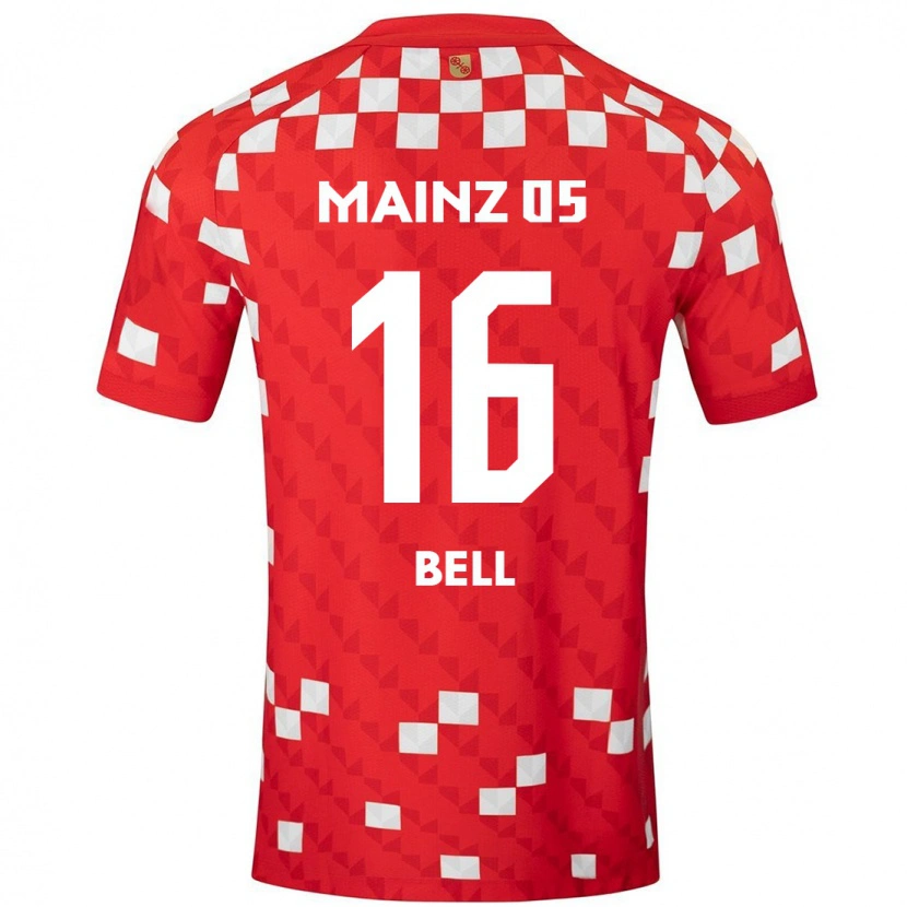 Danxen Mujer Camiseta Stefan Bell #16 Blanco Rojo 1ª Equipación 2024/25 La Camisa
