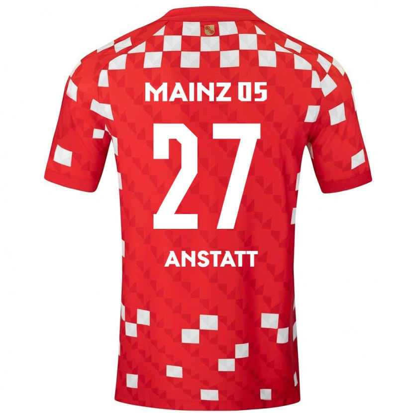 Danxen Mujer Camiseta Nadine Anstatt #27 Blanco Rojo 1ª Equipación 2024/25 La Camisa