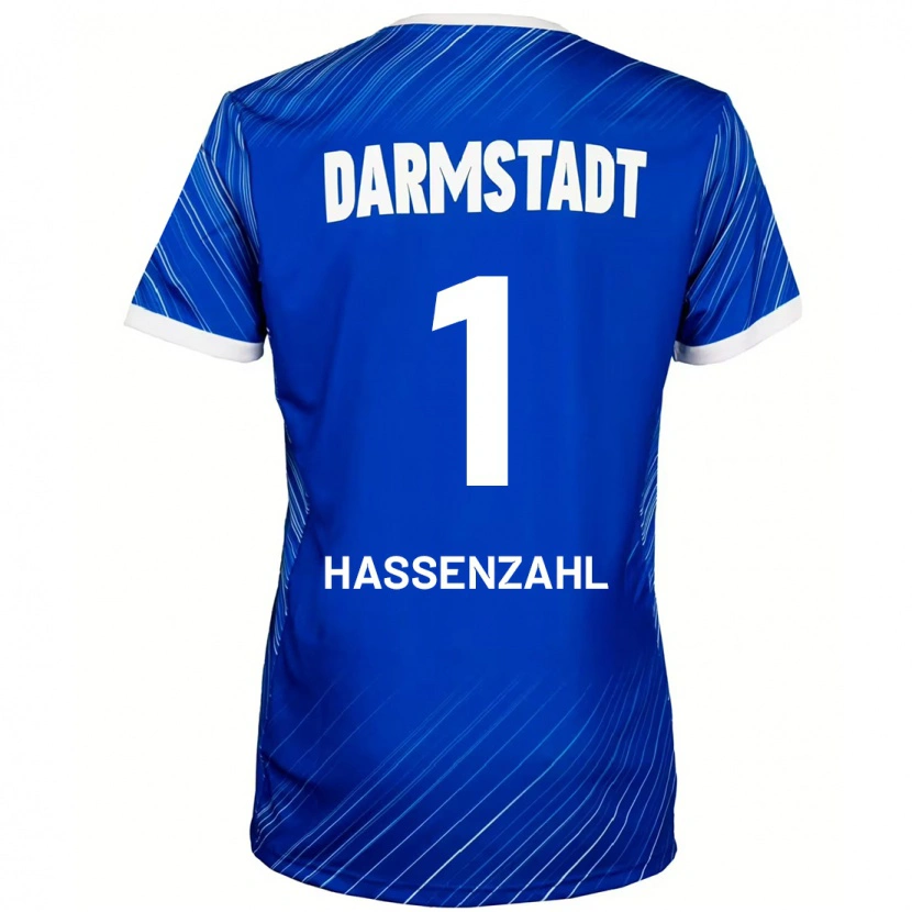 Danxen Mujer Camiseta Leon Hassenzahl #1 Azul Blanco 1ª Equipación 2024/25 La Camisa