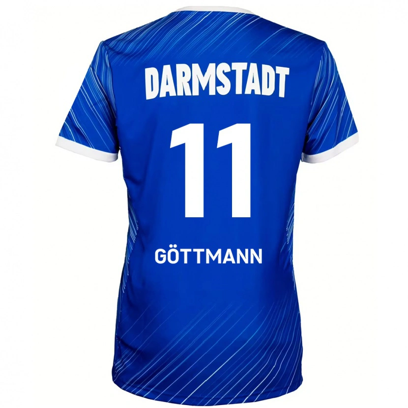Danxen Mujer Camiseta Levin Göttmann #11 Azul Blanco 1ª Equipación 2024/25 La Camisa